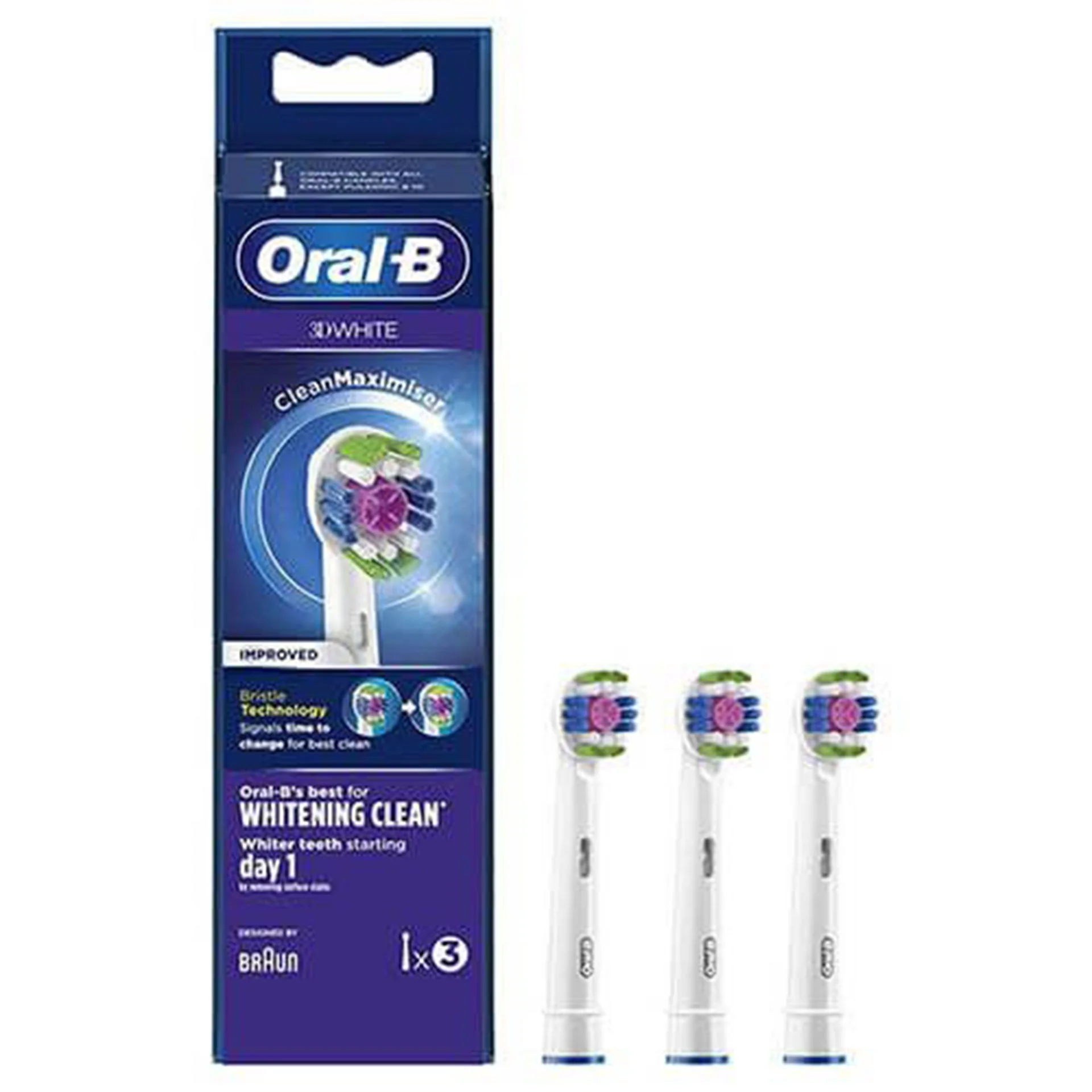 ORALB PW REFILL 3D WHITE 3PZ