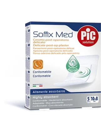 PIC SOFFIX MED CEROTTO POST OPERATORIO DELICATO 10X8 CM 5 PEZZI