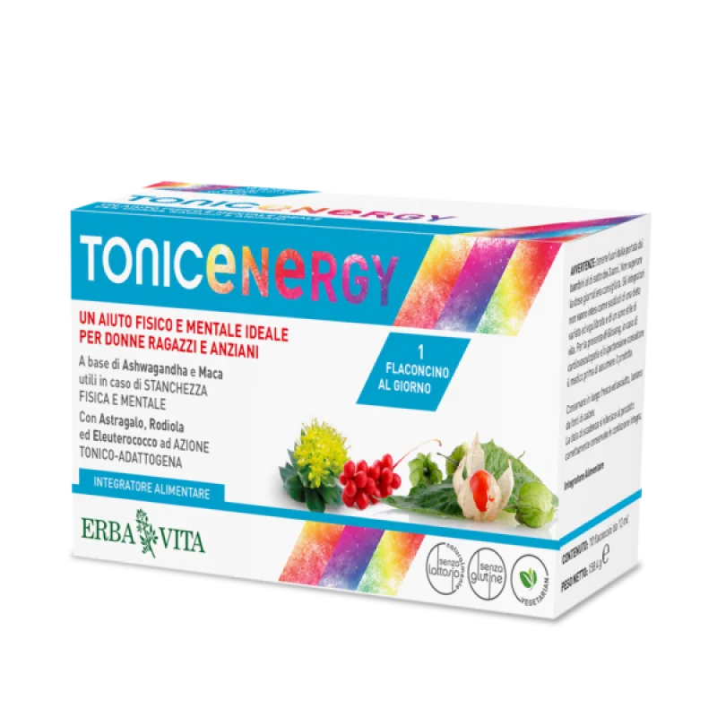 ERBA VITA TONIC ENERGY INTEGRATORE PER IL BENESSERE FISICO E MENTALE 10 FLACONCINI