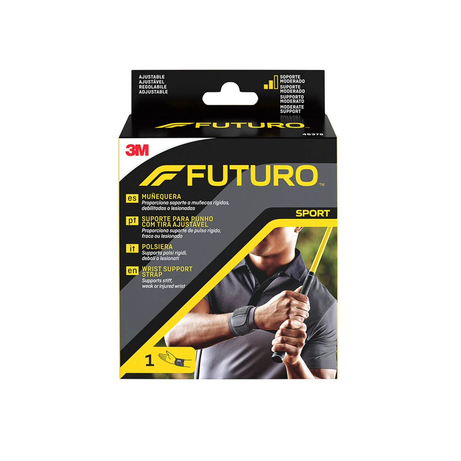 POLSINO ELASTICO UNIVERSALE FUTURO SPORT NERO