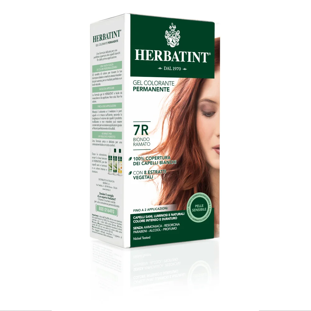 HERBATINT TINTURA CAPELLI GEL PERMANENTE 7R BIONDO RAMATO 150 ML