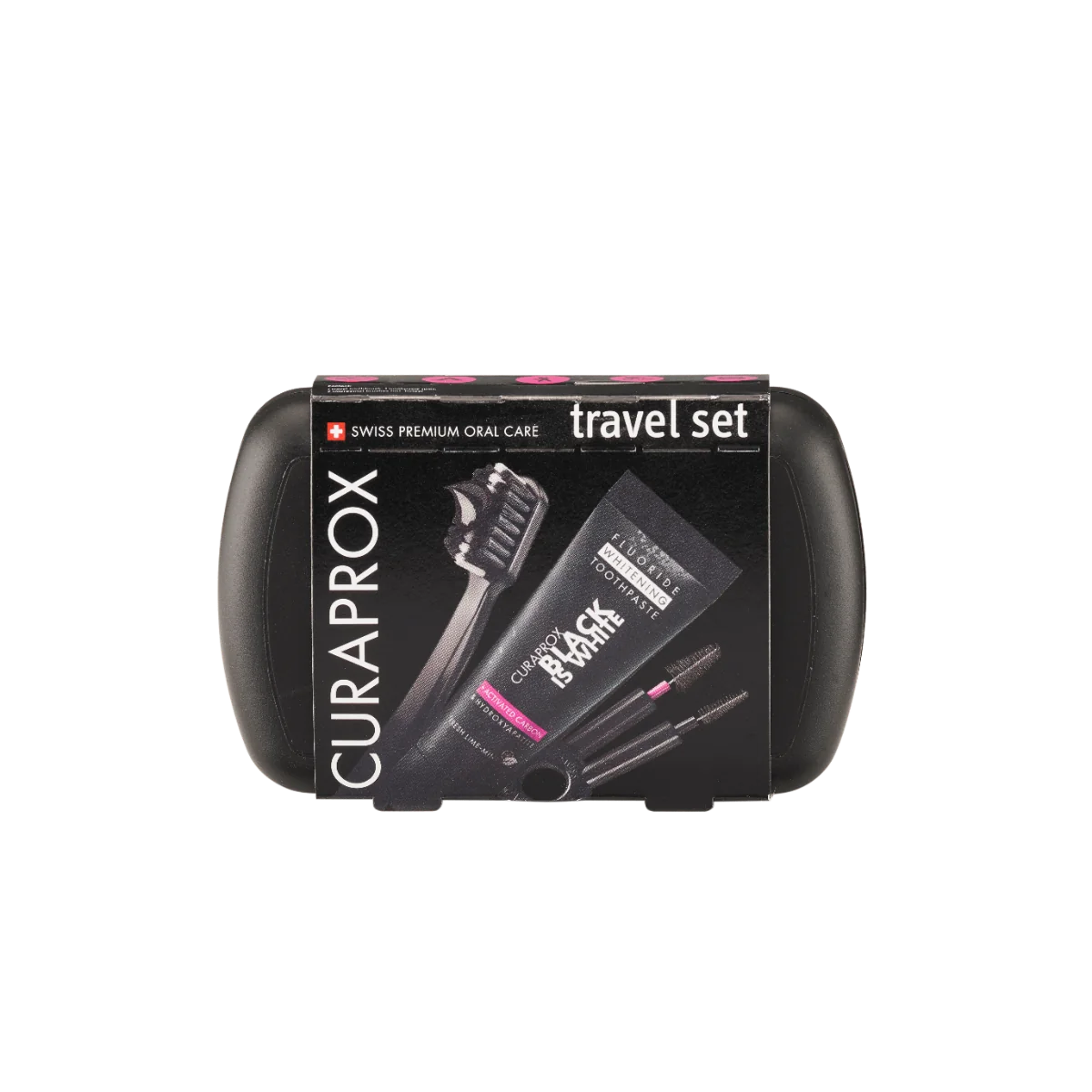 Curaprox Black Is White Travel Set Dentifricio 10ml + Spazzolino