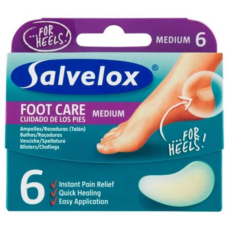 SALVELOX FOOT CARE BLISTER MEDIUM CEROTTI PER TALLONI 6 PEZZI