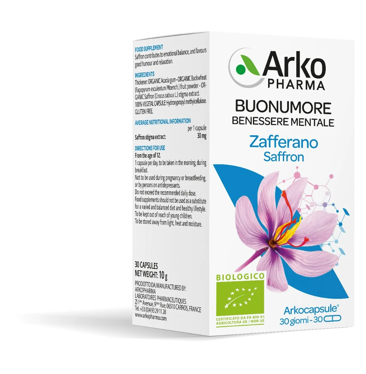 ARKOPHARMA ZAFFERANO 30 COMPRESSE BIO