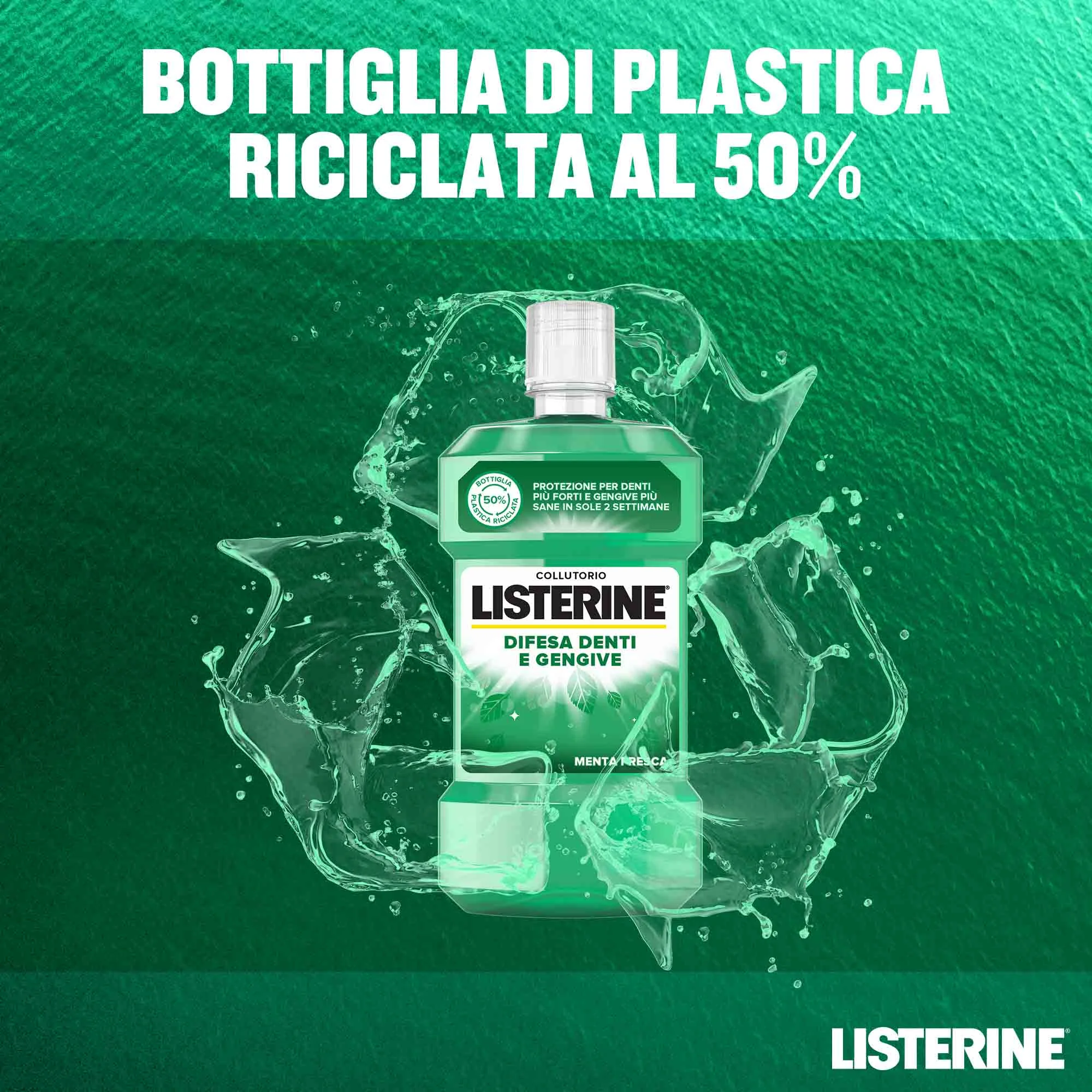 Listerine Difesa Denti e Gengive Collutorio 500 ml Lunga Durata