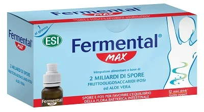 ESI FERMENTAL MAX MINI DRINK INTEGRATORE RIPRISTINA FLORA BATTERICA INTESTINALE 12 FLACONCINI