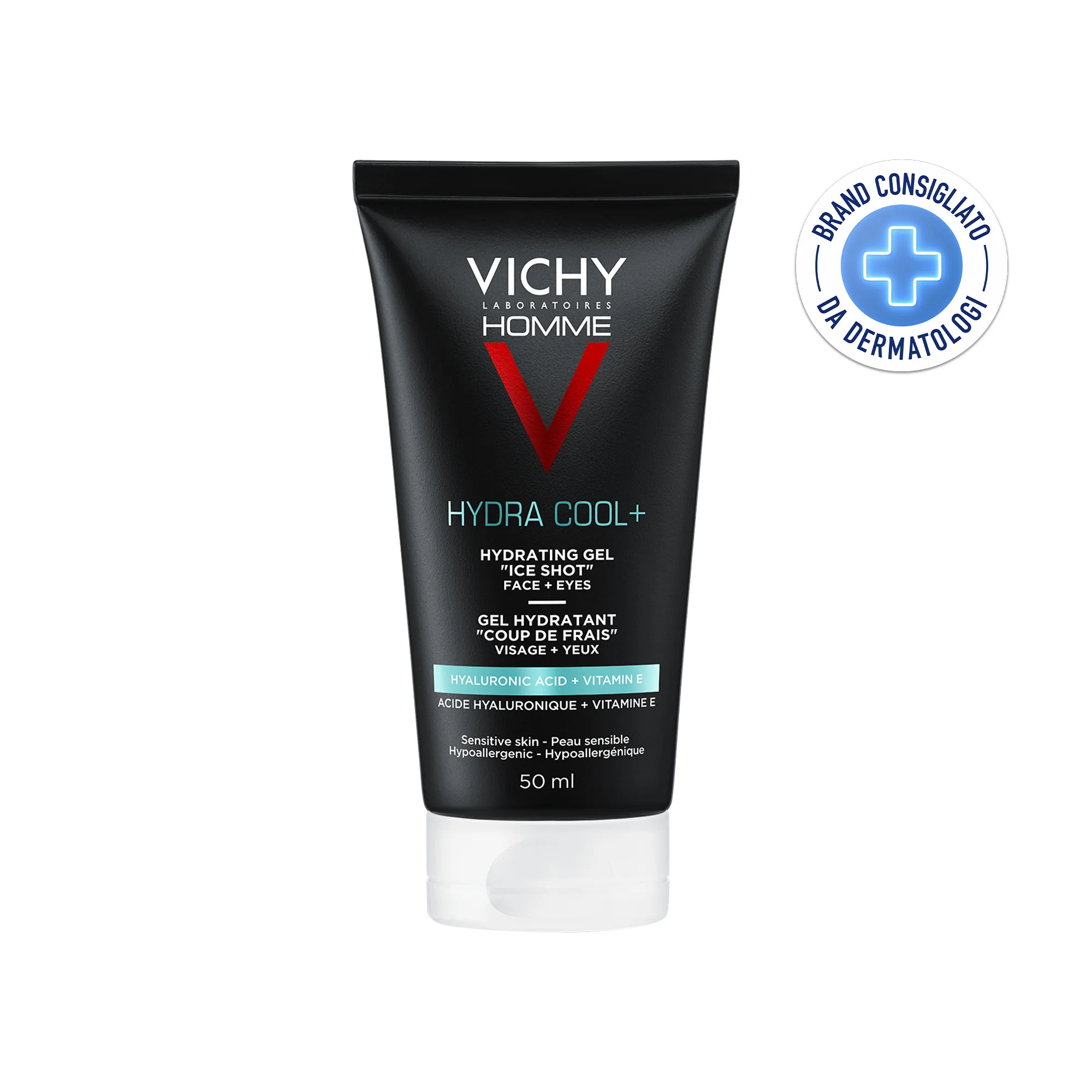 Vichy Homme Hydra Cool+ Gel Idratante Effetto Ghiaccio 50 ml Crema viso uomo