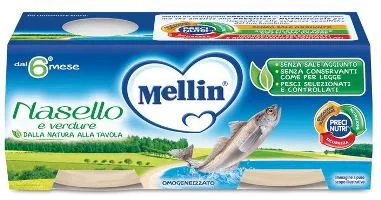 MELLIN OMOGENEIZZATO DI NASELLO 2 X 80 G