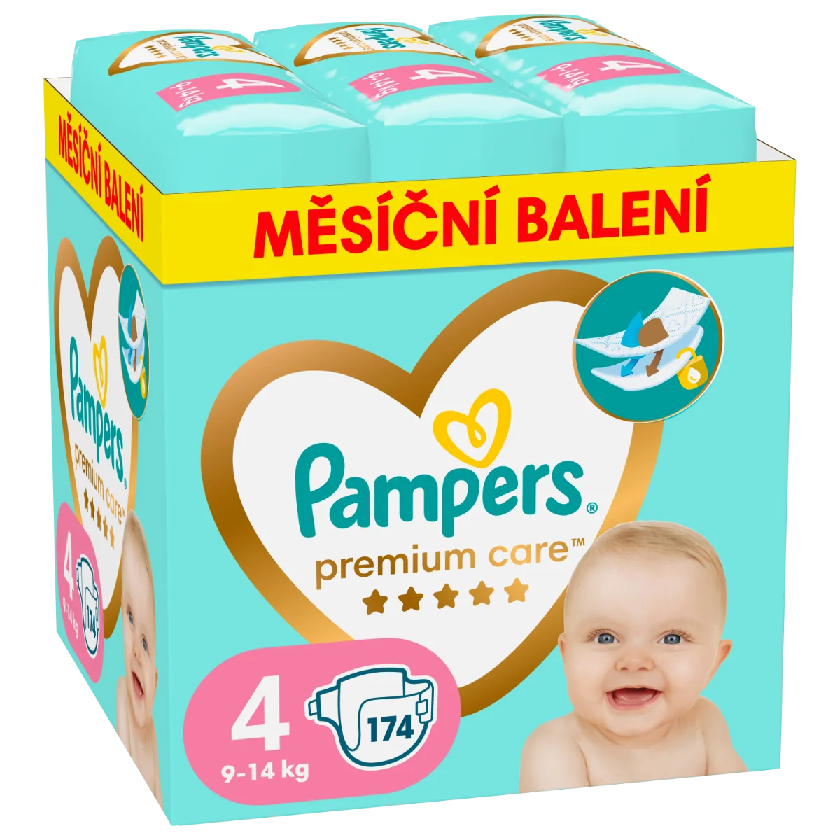 PAMPERS PREMIUM CARE 4 X 174