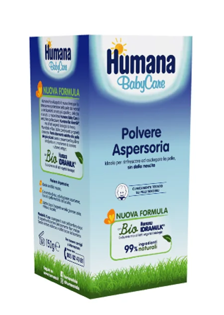 HUMANA BABY POLVERE ASPERSORIA LENITIVA RINFRESCANTE ASSORBENTE 150 G