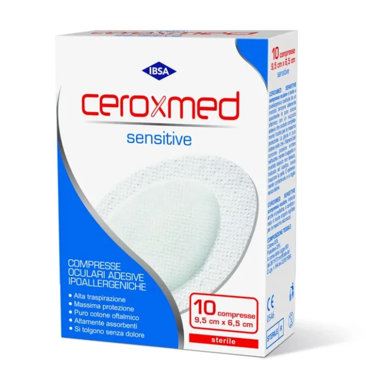 CEROXMED SENSITIVE COMPRESSE OCULARI 9,5X6,5 CM 10 PEZZI