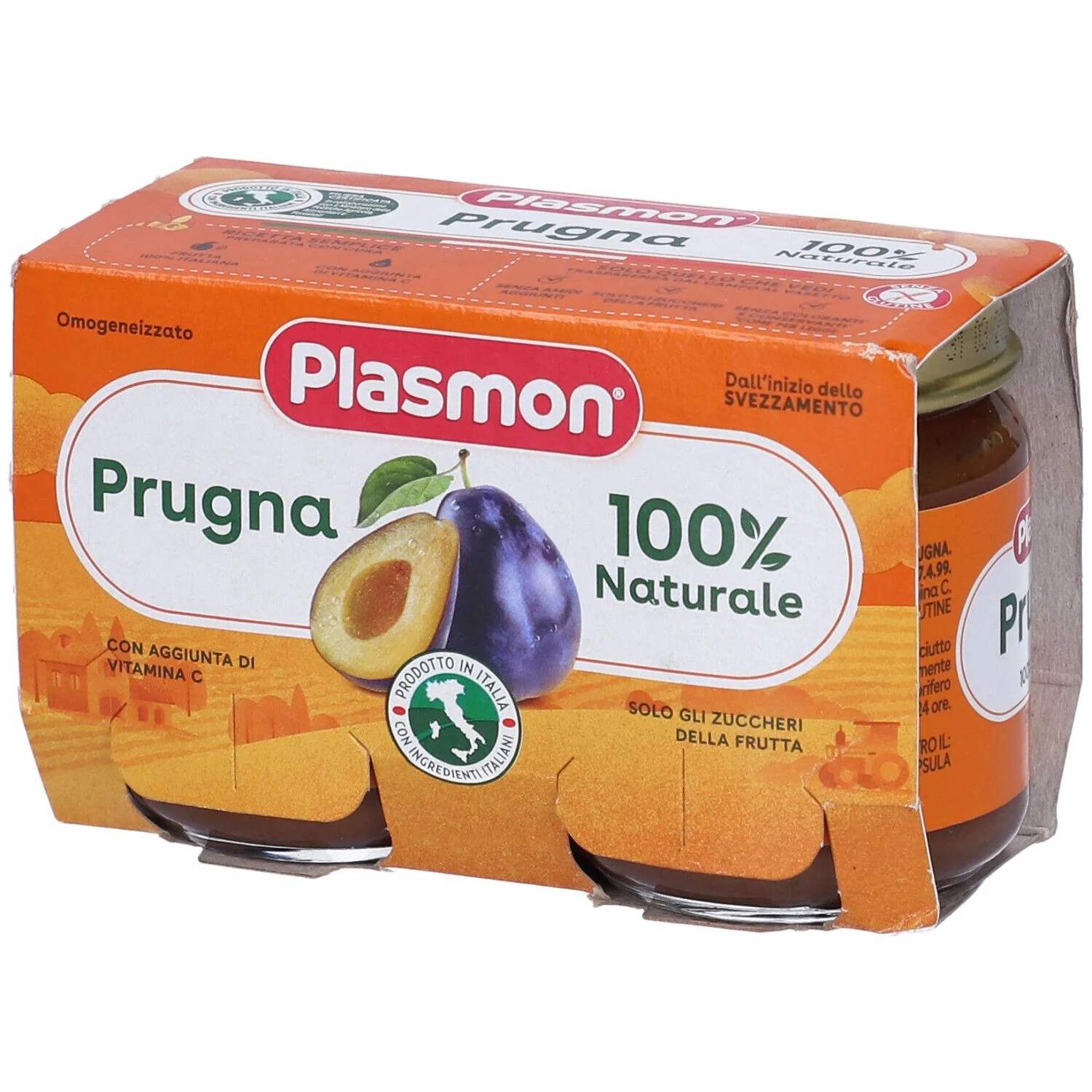 PLASMON OMOGENEIZZATO PRUGNA 2X104 G