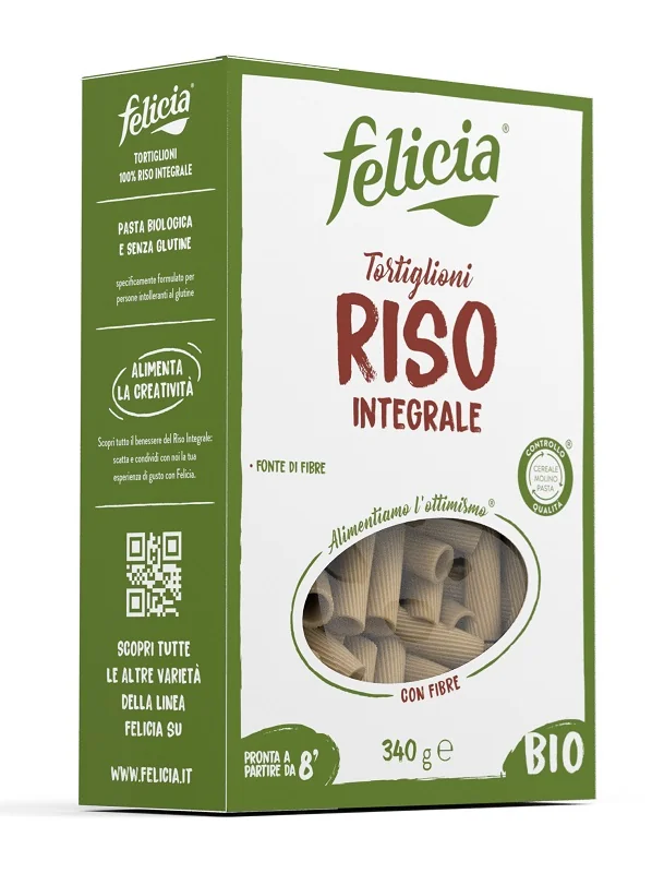 FELICIA BIO TORTIGLIONI DI RISO INTEGRALE SENZA GLUTINE 340 G