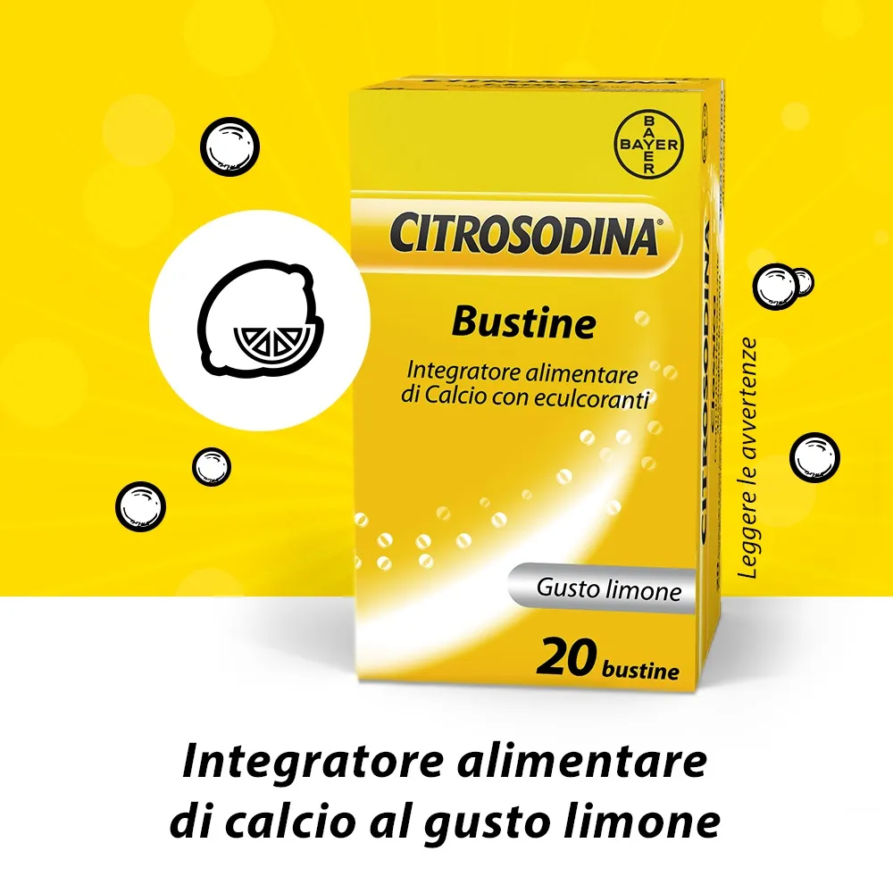 Citrosodina Effervescente al Limone 20 Bustine Digestivo