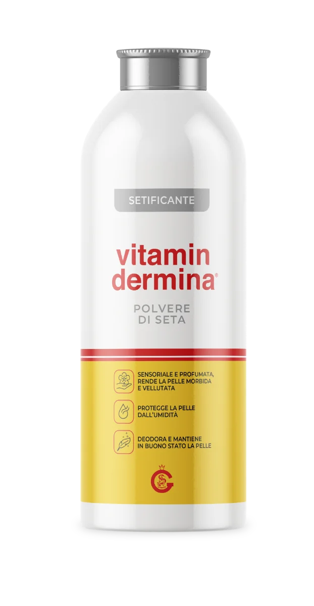 VITAMINDERMINA POLVERE SETIFICANTE CON POLVERE DI SETA TALCO PROFUMATO 100 G