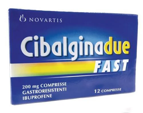 CIBALGINA DUE FAST 200 MG IBUPROFENE ANTINFIAMMATORIO 12 COMPRESSE