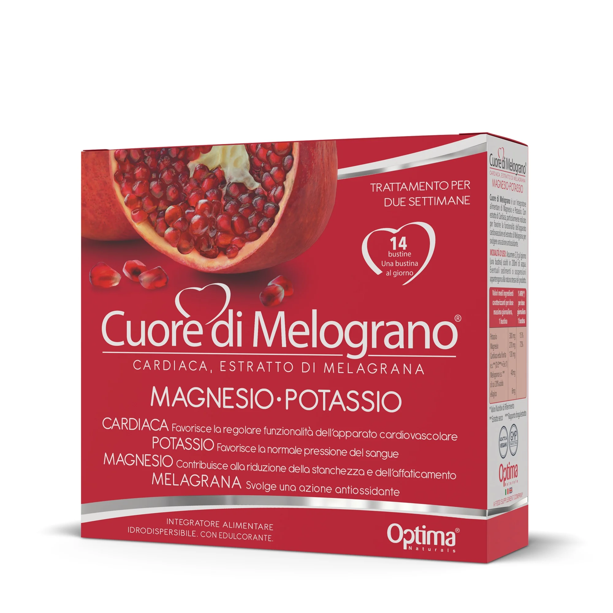 OPTIMA CUORE DI MELOGRANO MAGNESIO-POTASSIO 14 BUSTINE