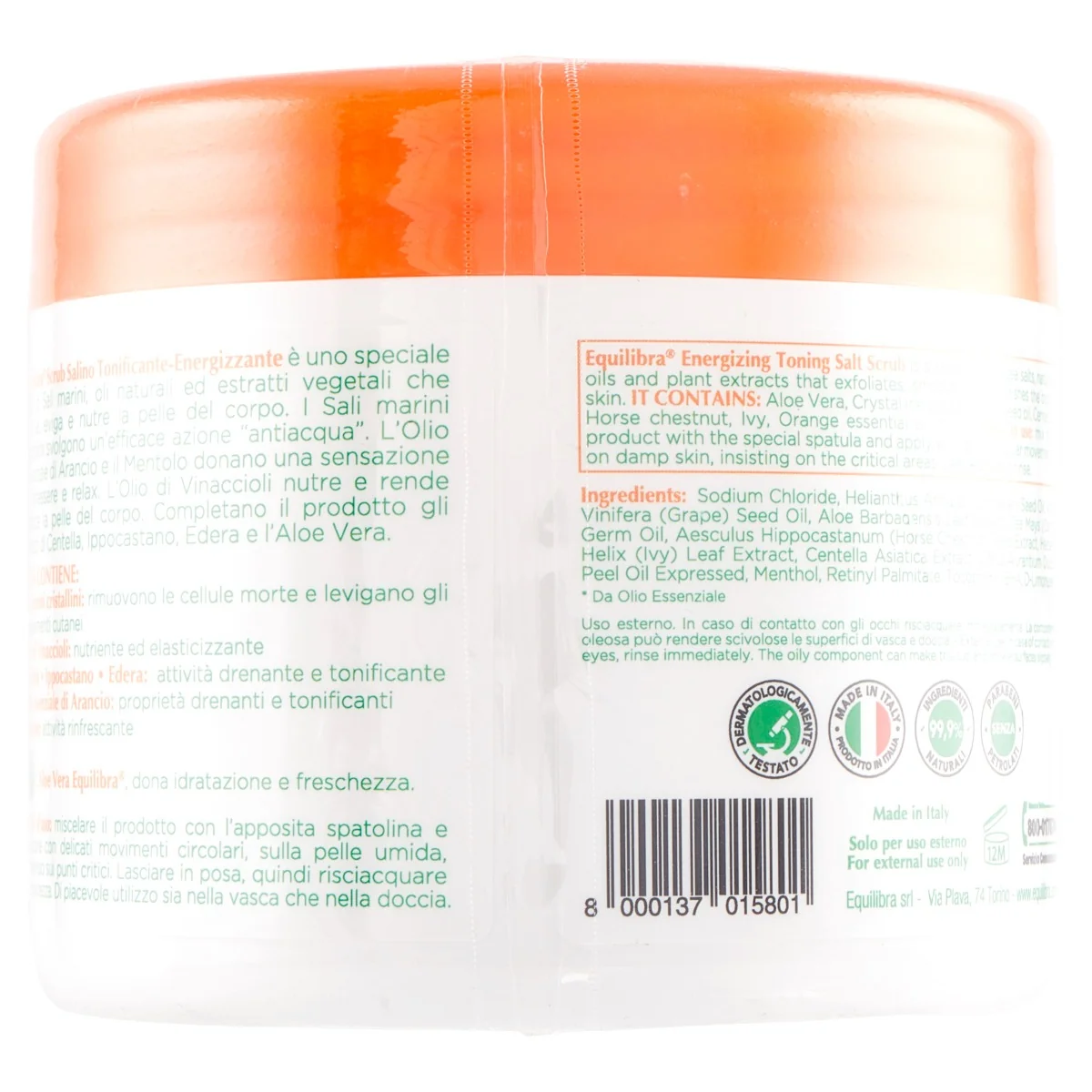 Equilibra Scrub Salino Tonificante 600 G Esfoliante