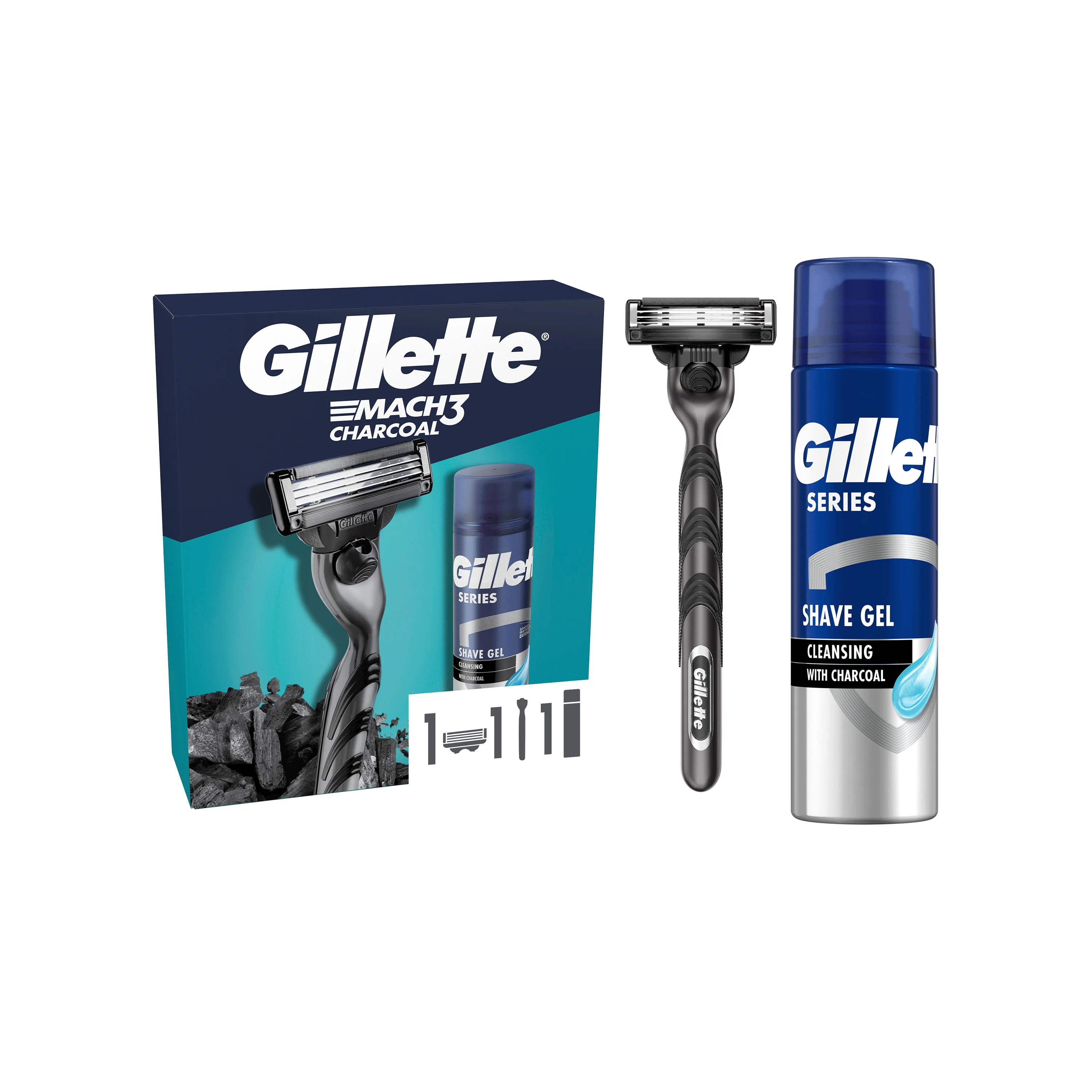 GILLETTE GIFT SET MACH3 + GEL