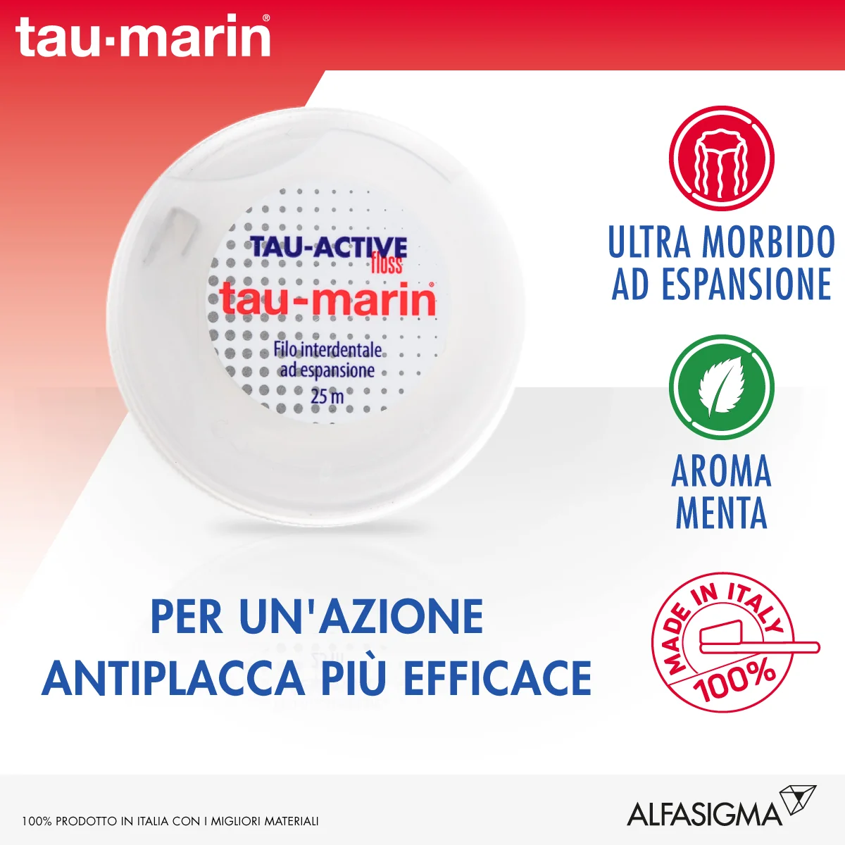 TAU-MARIN FILO INTERDENTALE ACTIVE AD ESPANSIONE 25 M