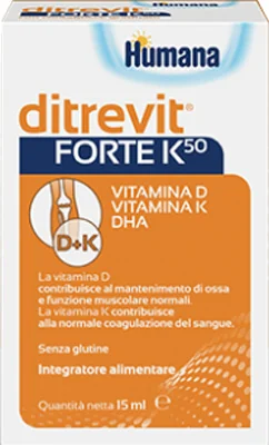 HUMANA DITREVIT FORTE K50 GOCCE 15 ML