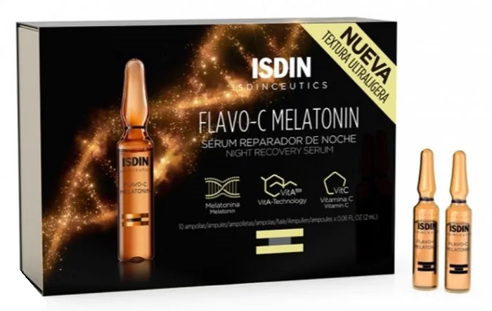 ISDIN ISDINCEUTICS FLAVO-C MELATONIN SIERO NOTTE VISO 30 AMPOLLE