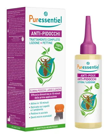 PURESSENTIEL LOZIONE ANTIPIDOCCHI + PETTINE 100 ML