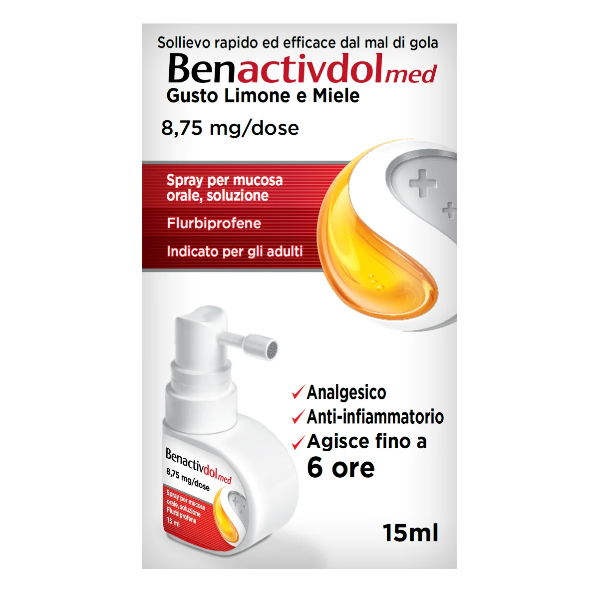 Benactivdolmed Spray 15 ml Antidolorifico e Antinfiammatorio