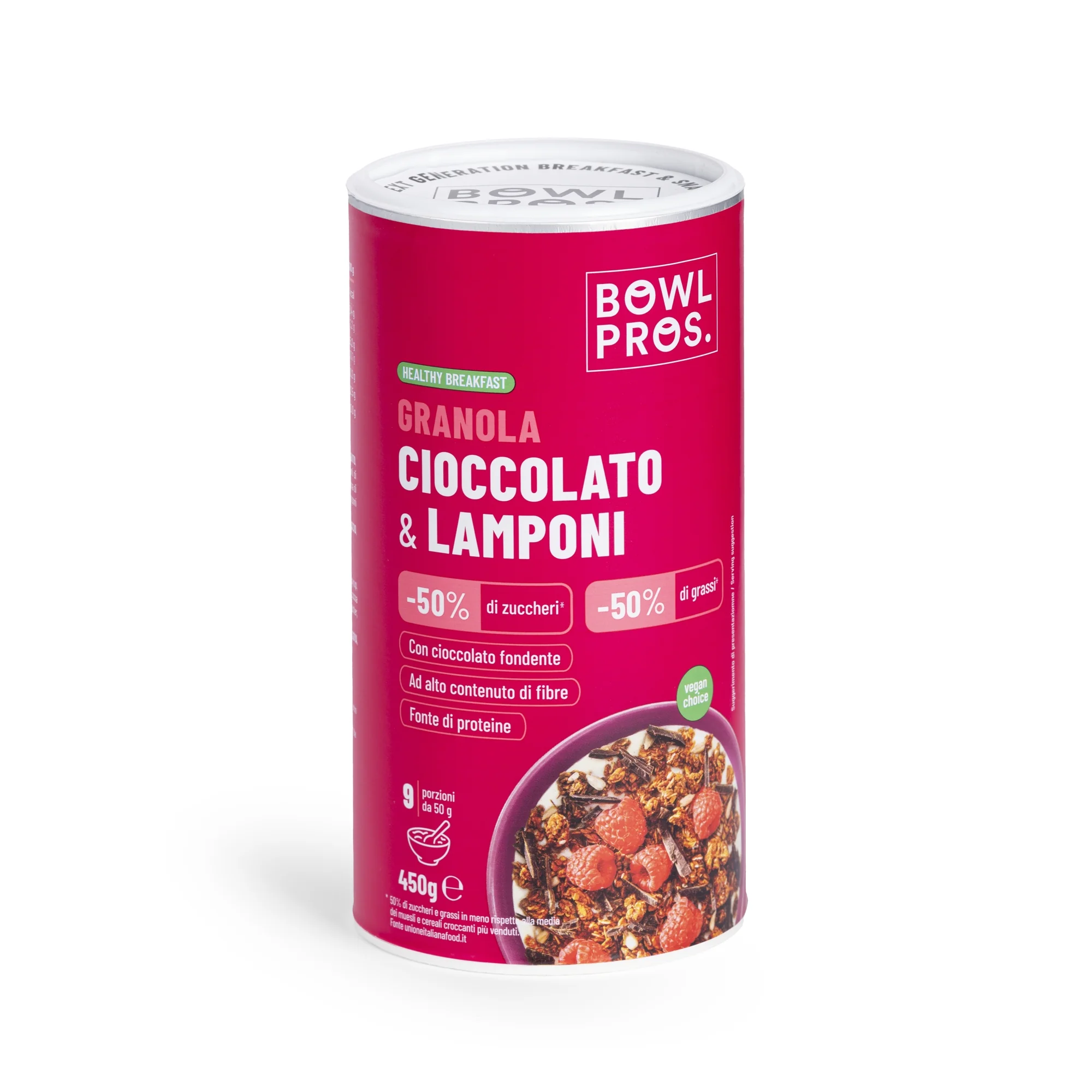 GRANOLA CIOCCOLATO&LAMPONI450G