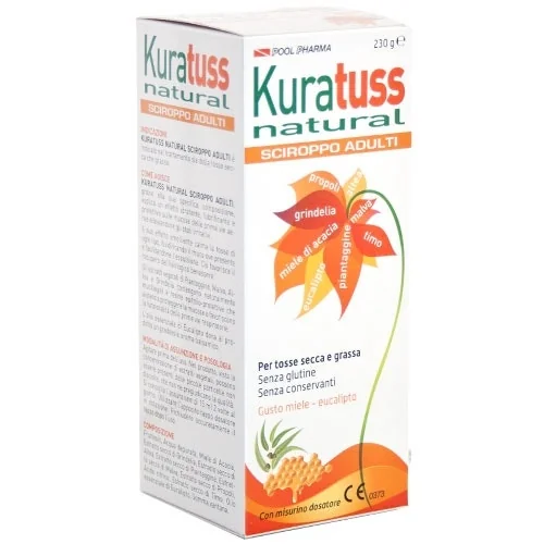 KURATUSS NATURAL SCIROPPO TOSSE ADULTI INTEGRATORE TOSSE SECCA E GRASSA 234 G