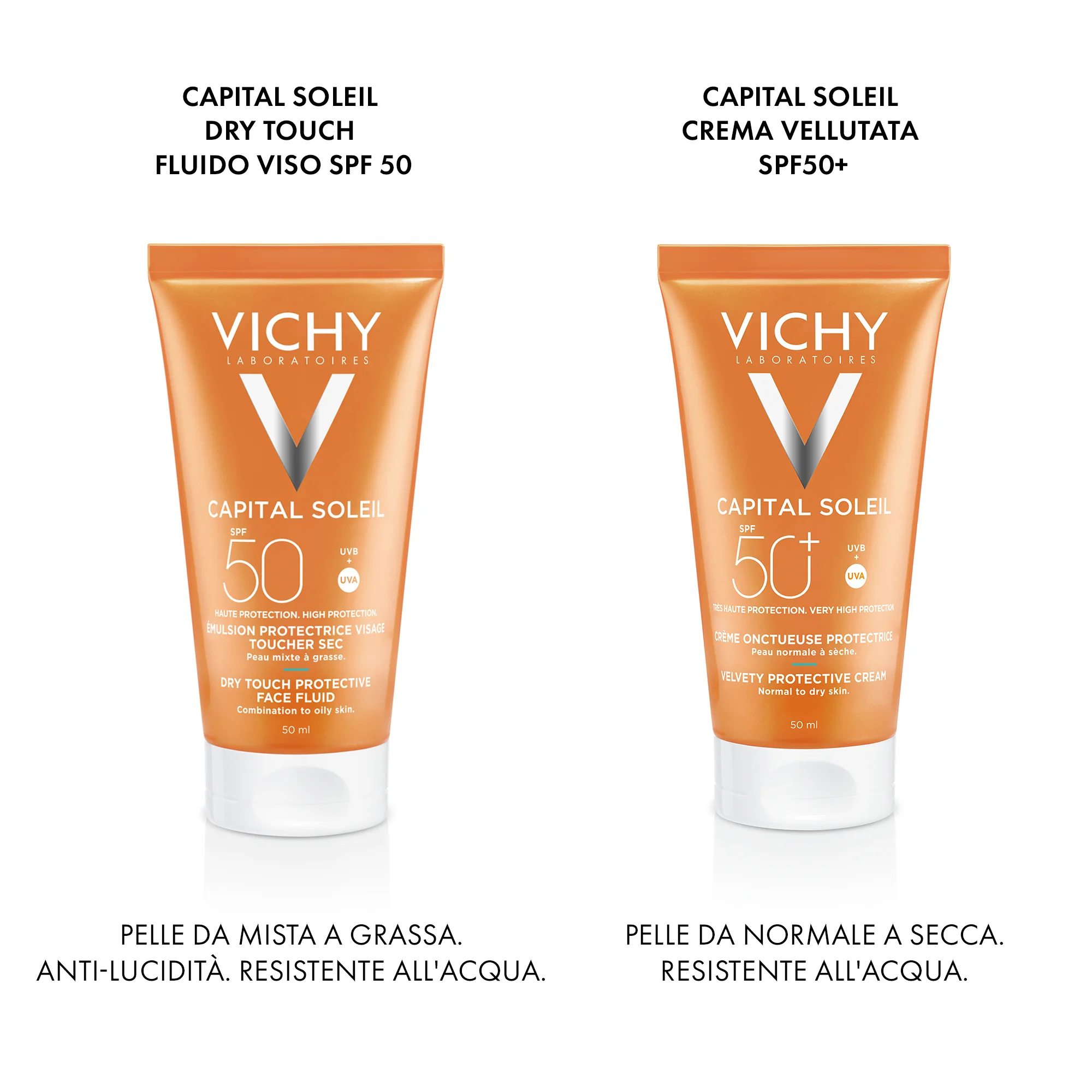 Vichy Idèal Soleil Emulsione Anti-lucidità  Effetto Asciutto SPF 50 Pelle Grassa 50 ml 