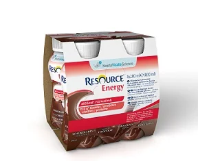 RESOURCE ENERGY CIOCCOLATO BEVANDA IPERCALORICA IPERPROTEICA 4X200 ML