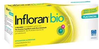 INFLORAN BIO ADULTI INTEGRATORE DI FERMENTI LATTICI VIVI 14 FLACONCINI