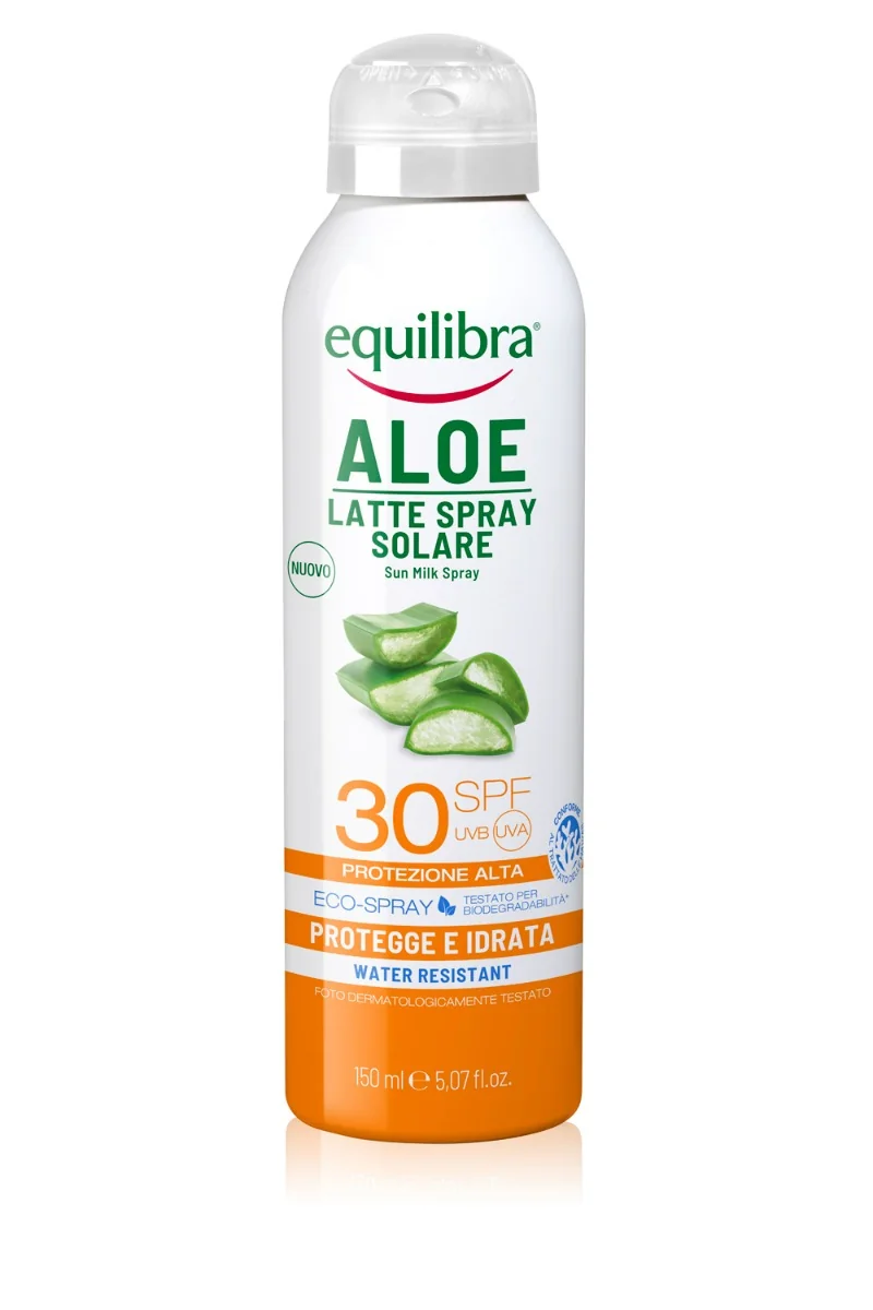 Equilibra Aloe Latte Spray Solare SPF 30 150 ml Protezione Solare