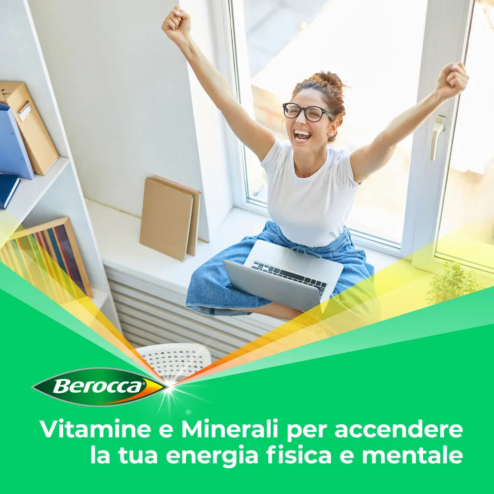 Berocca Plus Integratore Vitamine Minerali 15 Compresse Effervescenti Energia, Concentrazione, Memoria