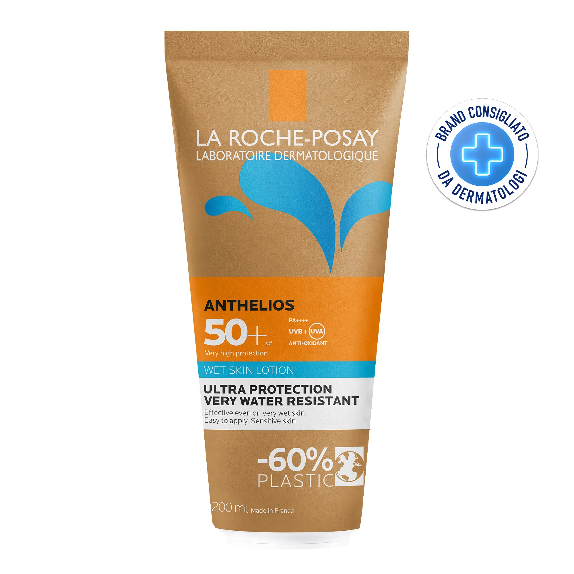 LA ROCHE POSAY ANTHELIOS GEL PELLE BAGNATA 50+ 200 ML NUOVO PAPERPACK