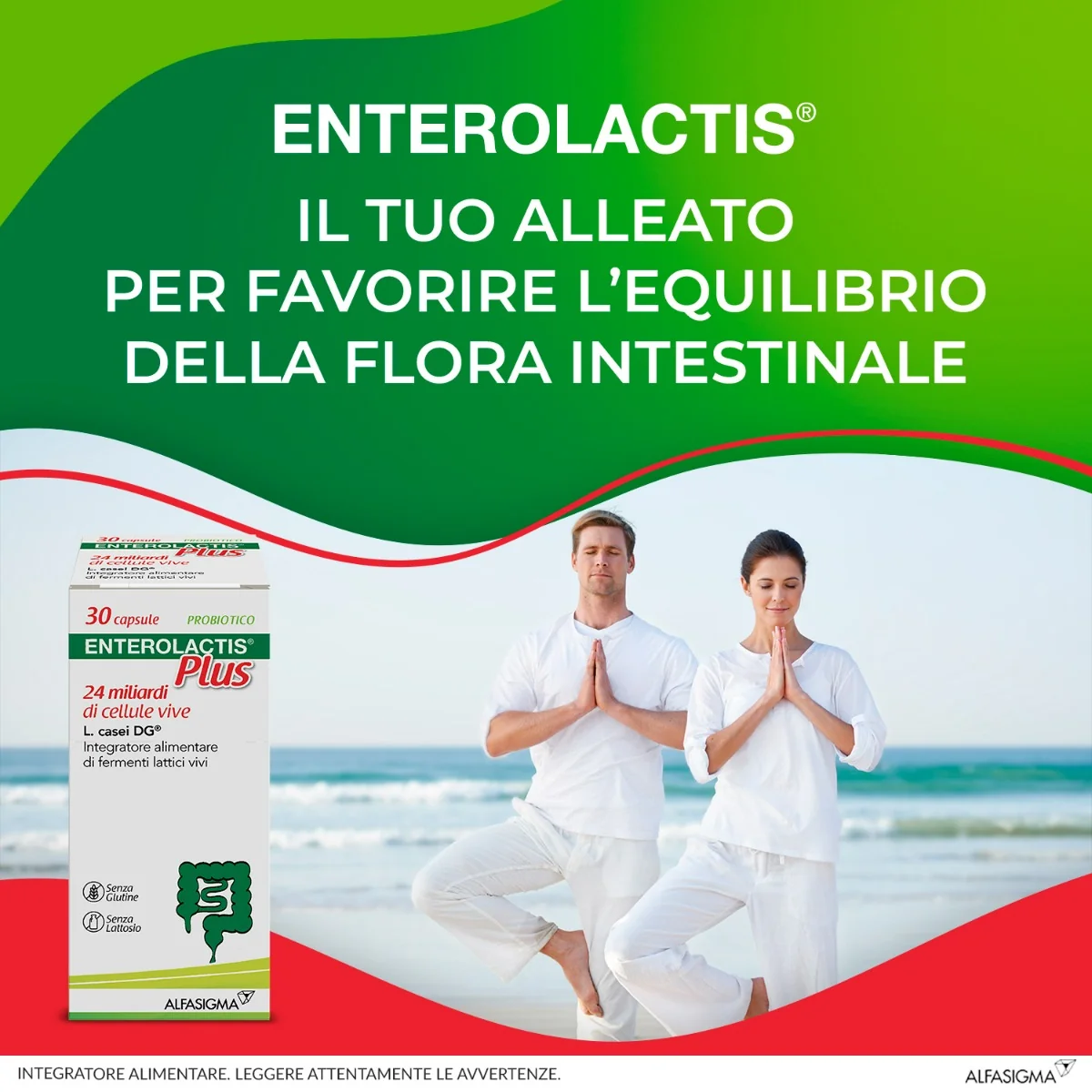 Enterolactis Plus 30 Capsule Integratore Fermenti Lattici