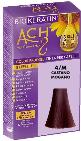 Biokeratin Ach8 4/M Castano Mogano Tinta Per Capelli