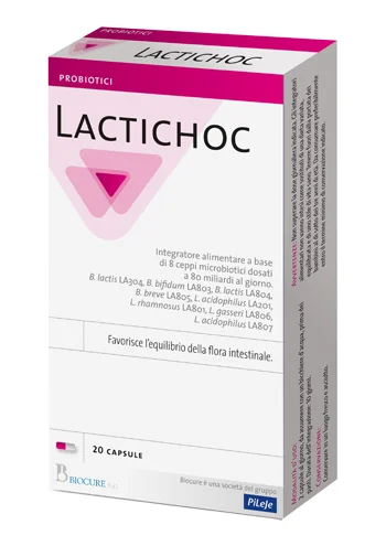 LACTICHOC INTEGRATORE FLORA BATTERICA INTESTINALE 20 CAPSULE