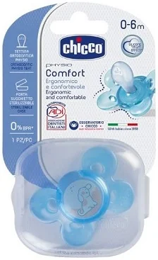 CHICCO SUCCHIETTO COMFORT BOY SILICONE 0-6 1 PEZZI