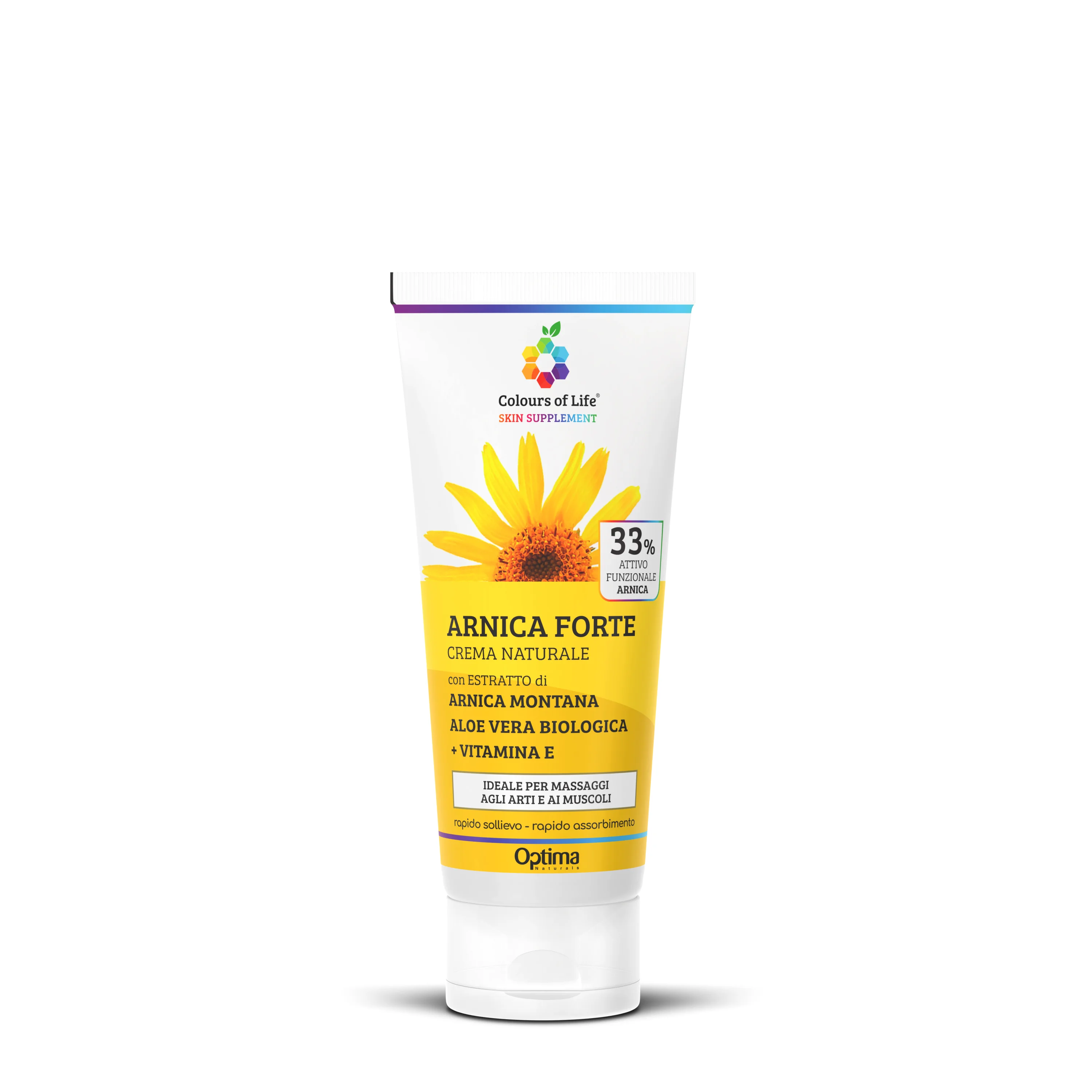 Colours Of Life Arnica Forte Crema Eudermica Naturale 100 ml Per traumi, contusioni e strappi muscolari