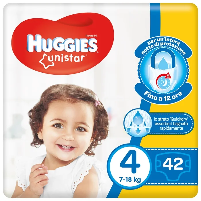 HUGGIES UNISTAR 4 7/18KG 42