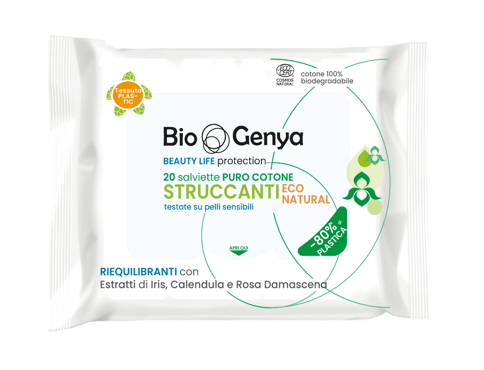 BIOGENYA STRUCCANTE ECO NATURAL 20 SALVIETTE