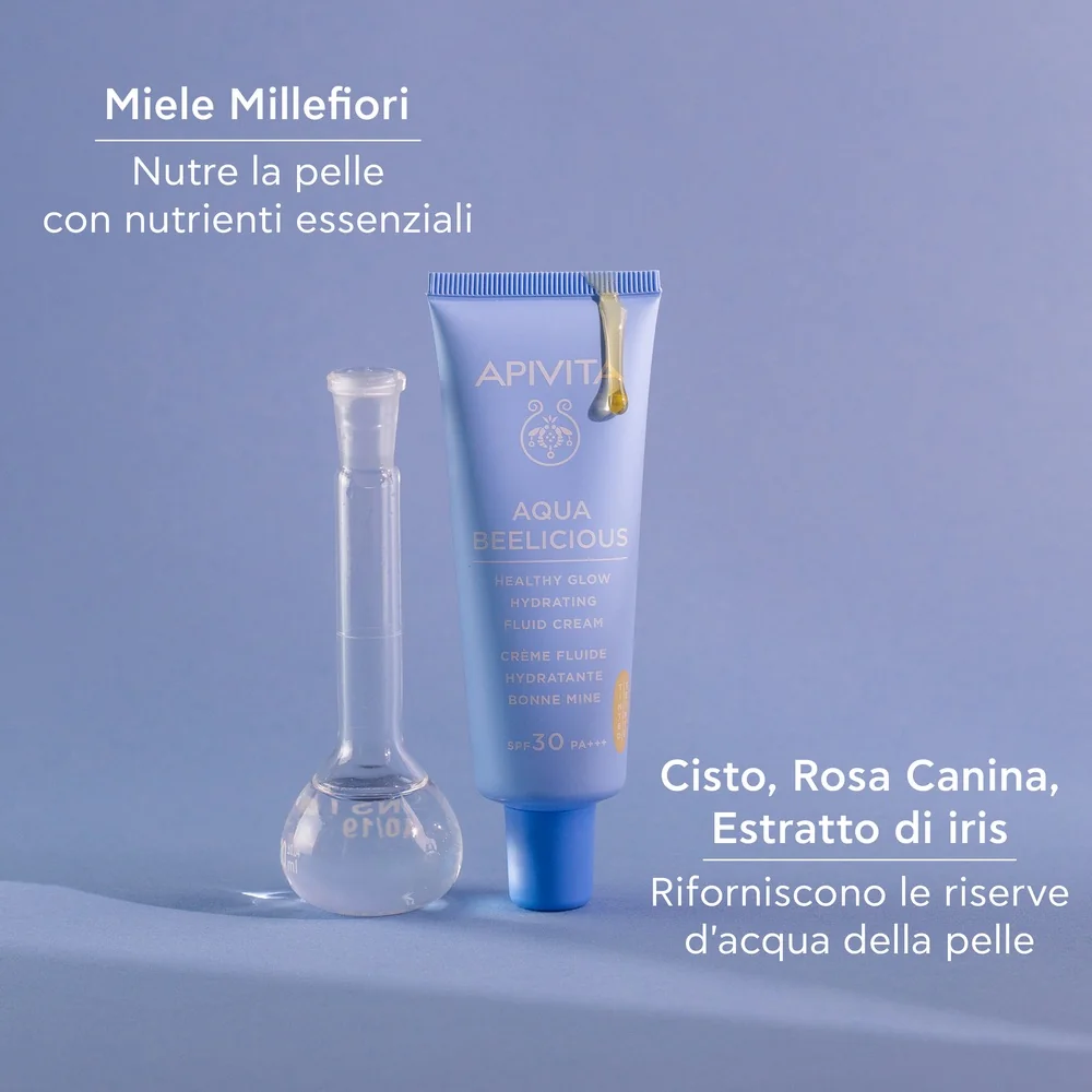 Apivita Aqua Beelicious Spf30 Tinted 40 Ml Collezione Crema Fluida Idratante