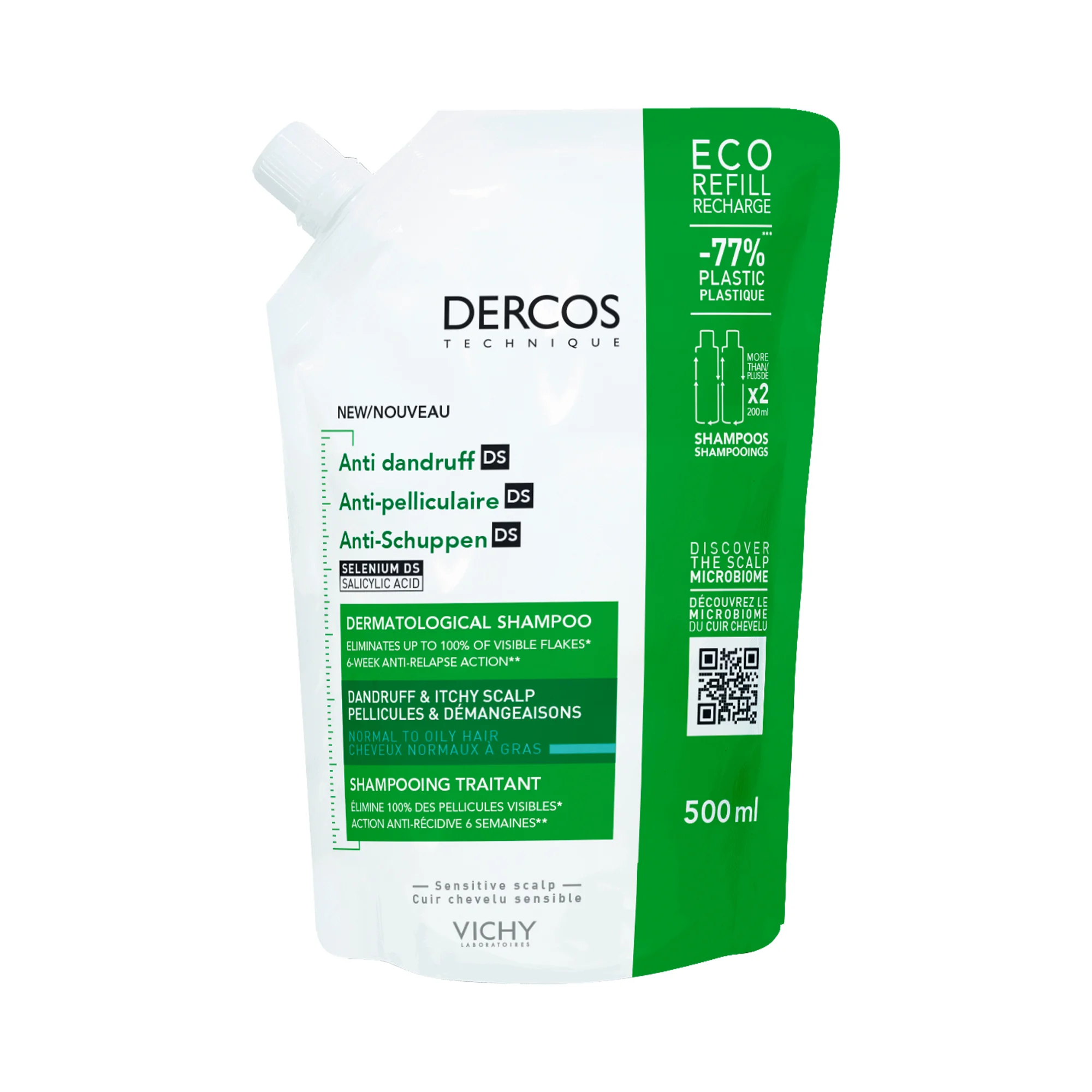 Vichy Dercos Eco 500 Ml Ricarica Shampoo Anti Forfora