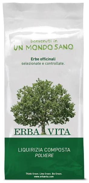 ERBA VITA LIQUIRIZIA COMPOSTO IN POLVERE TISANA INTEGRATORE LASSATIVO 100 G