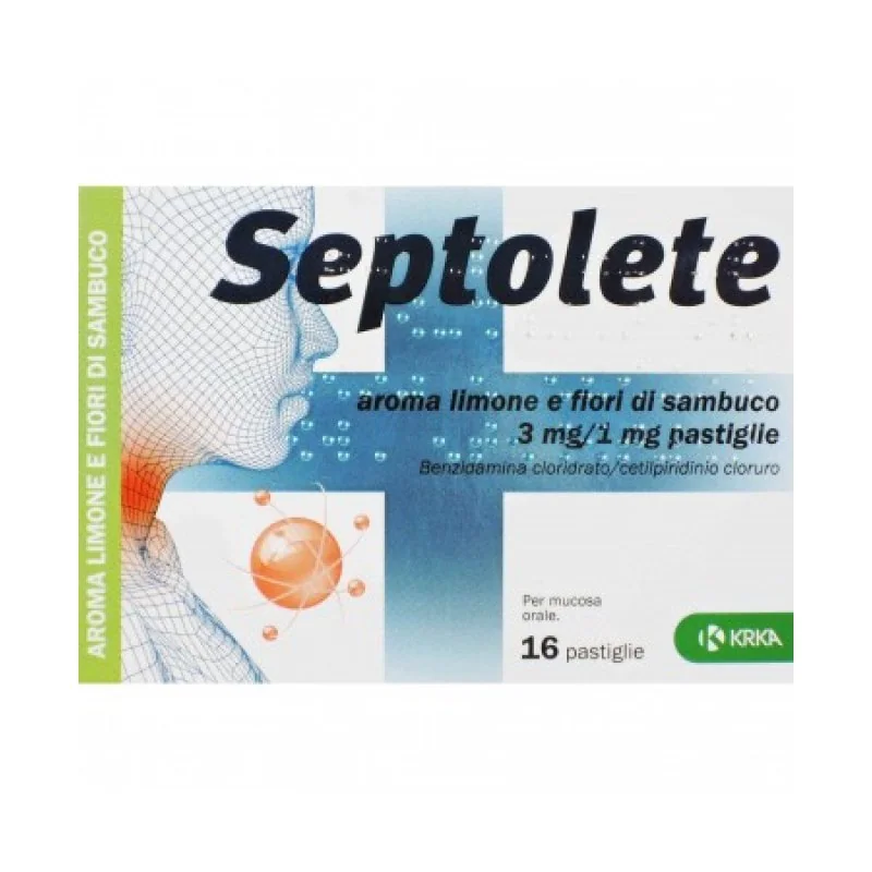 SEPTOLETE 3+1 MG GUSTO LIMONE FIORI DI SAMBUCO 16 PASTIGLIE