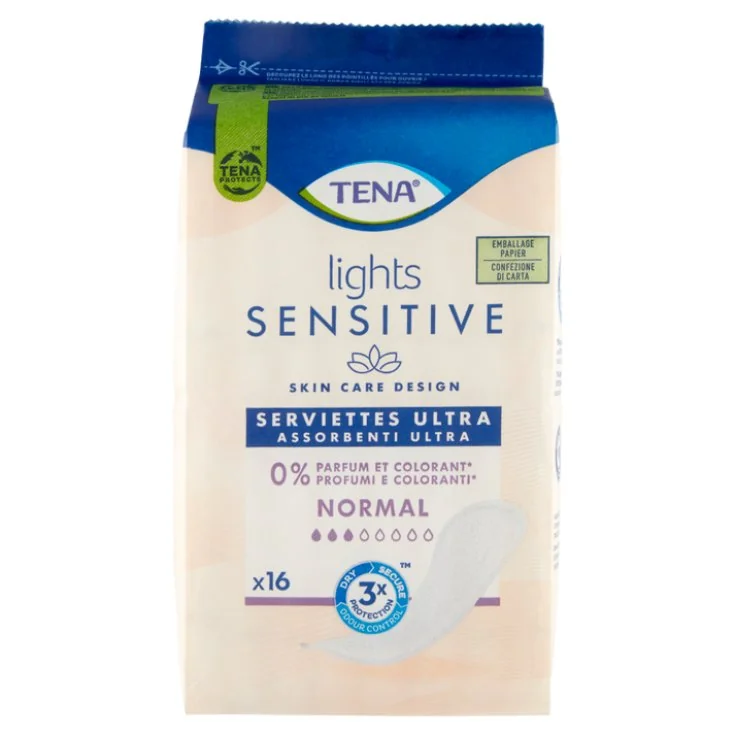 ASSORBENTE TENA LADY SENSITIVE ULTRA PAD NORMAL 16 PEZZI