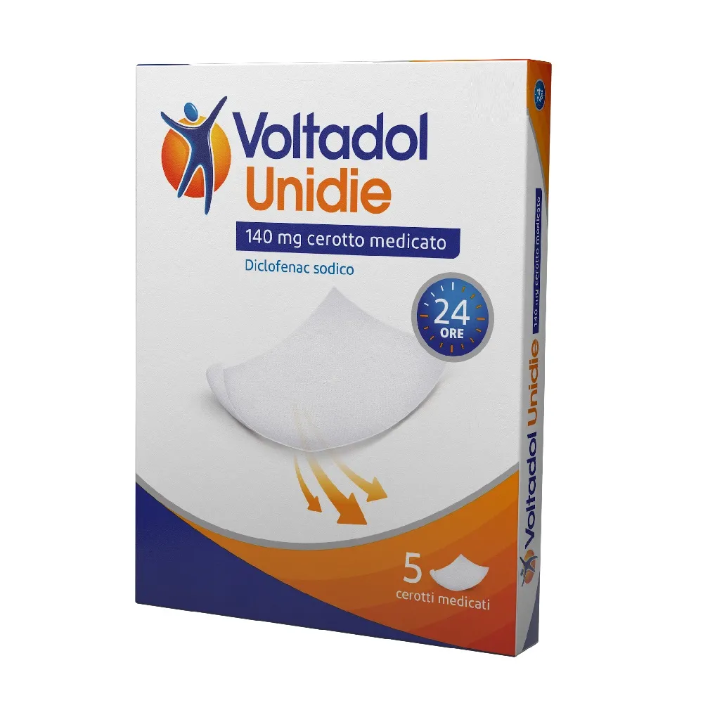 Voltadol Unidie 140 mg 5 Cerotti Medicati Per Strappi Muscolari