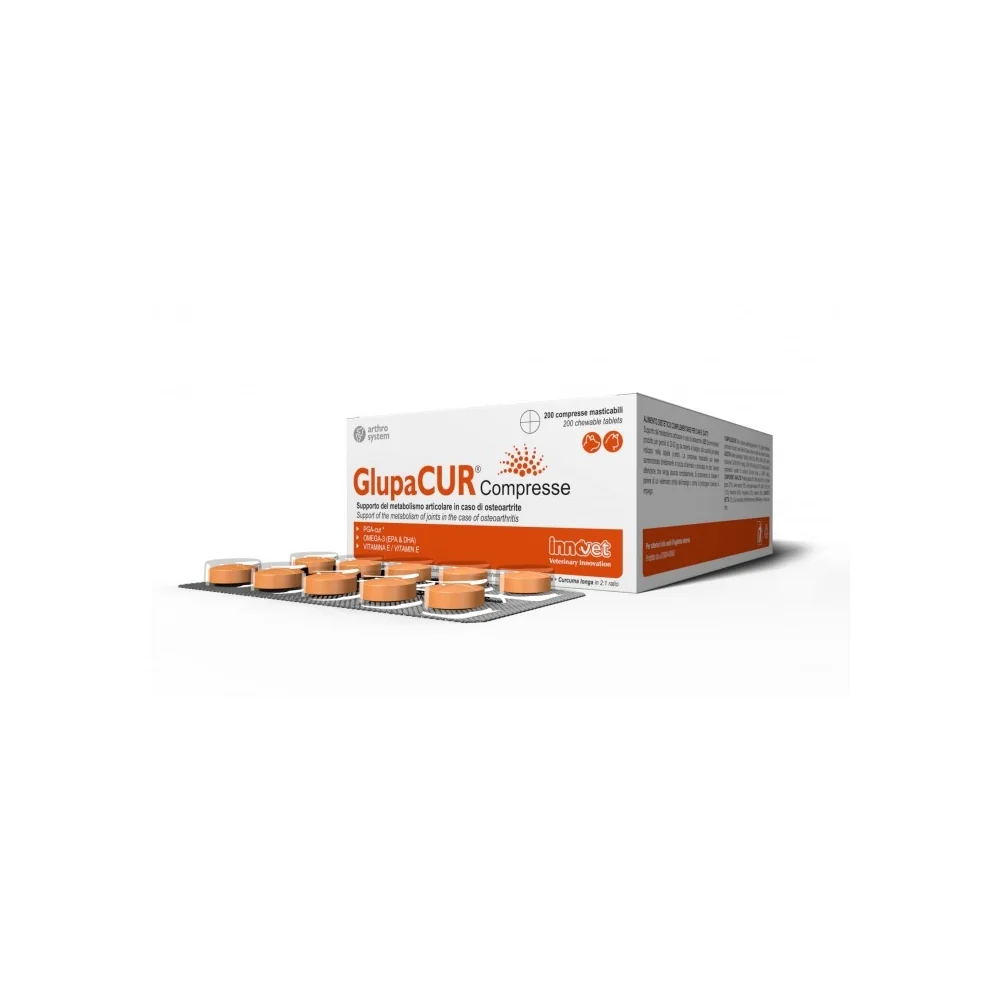 GLUPACUR INTEGRATORE METABOLISMO ARTICOLARE CANI E GATTI 200 COMPRESSE